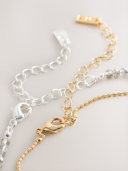 Silver Tone/Gold Tone Two Layer Sparkle Long Necklace - Image 3 of 3