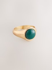 لون ذهبي - Resin Stone Ring - صورة 3 من 5