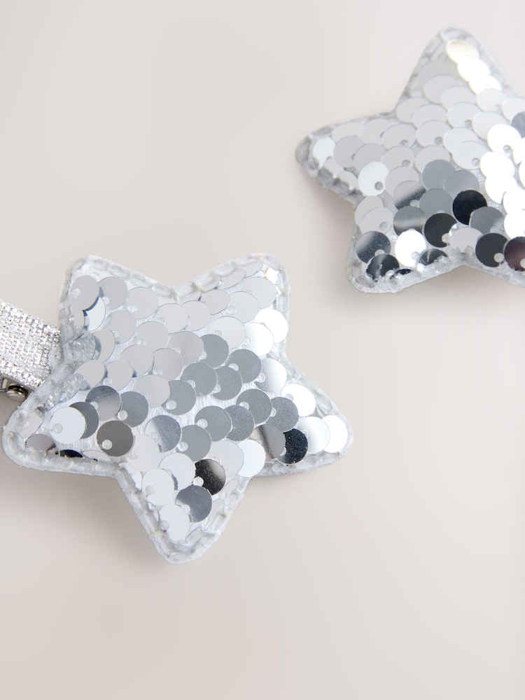 Tono plateado - Christmas Star Sequin Hair Clips - Imagen 2 de 4