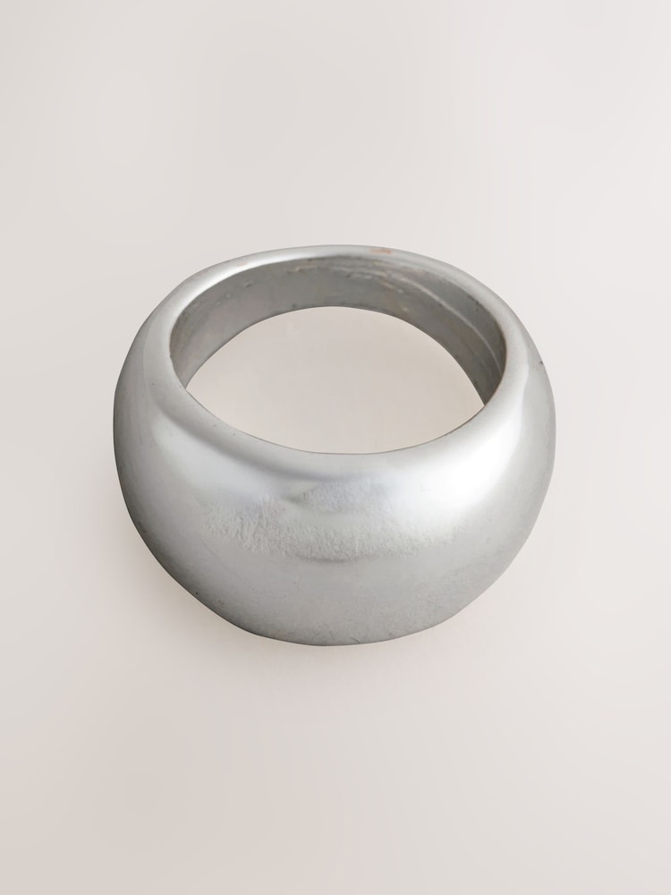 Silver Tone Chunky Domed Ring - Image 1 of 3
