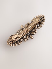 Gold Tone Floral Sparkle Hair Barrette - Image 6 of 6