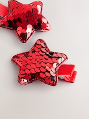 Rojo - Christmas Star Sequin Hair Clips - Imagen 2 de 4