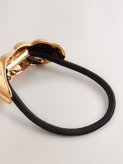 Black/Gold Tone Twist Hair Bobble - Image 4 of 5