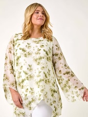 Blusas con superposición y estampado floral Curve de Roman - Imagen 1 de 5