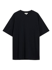 Czarny - Albaray 100% Cotton Big Black T-Shirt - Image 6 of 6