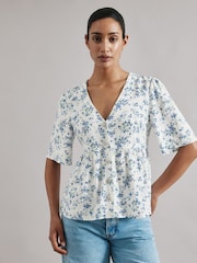 Albaray Blossom Print White Top - Image 1 of 5