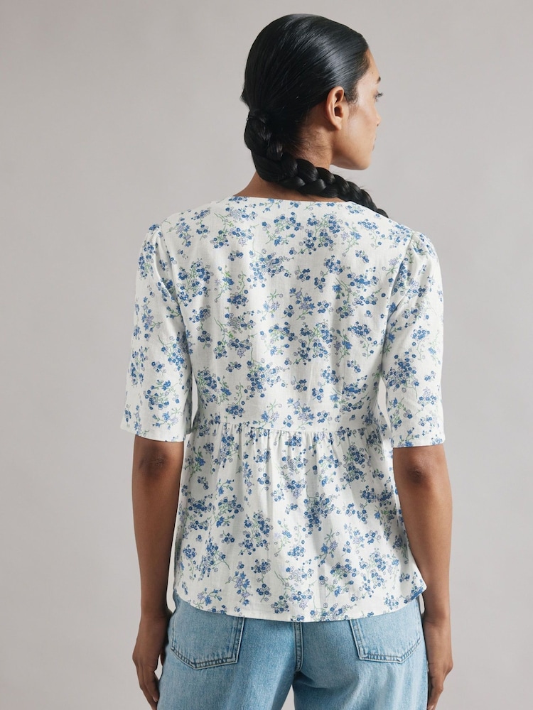 Albaray Blossom Print White Top - Image 2 of 5