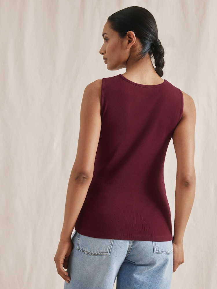 Rot - Albaray Geripptes Trägertop mit Racerback - Bild 2 von 4