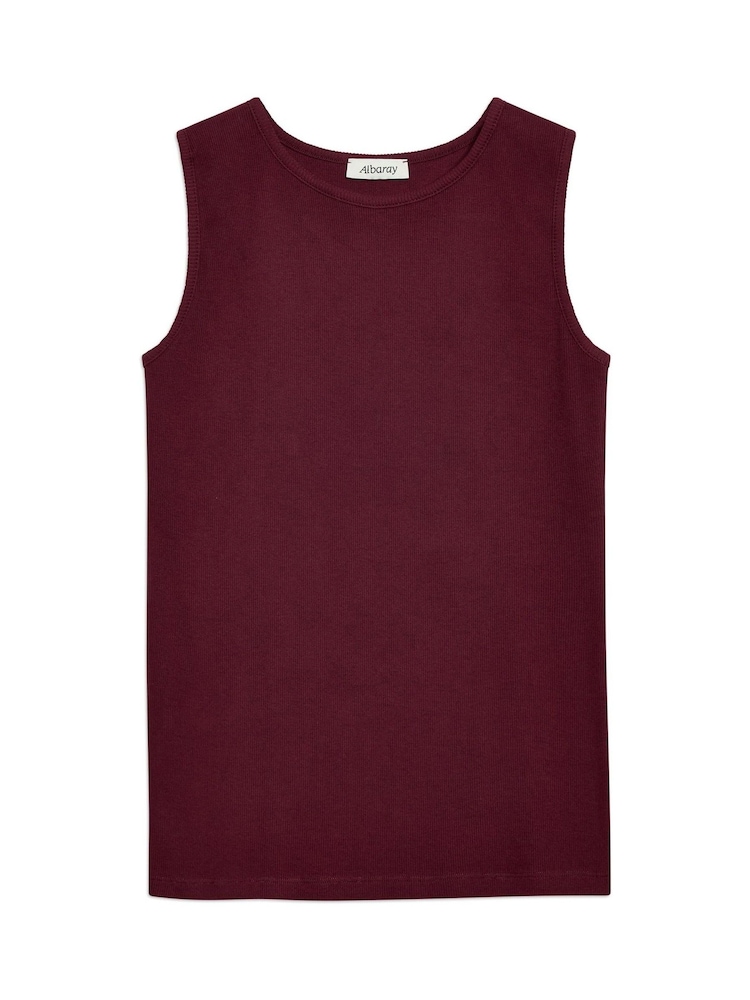 Rot - Albaray Geripptes Trägertop mit Racerback - Bild 4 von 4