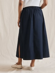 Albaray Blue 100% Cotton Full Skirt - Image 2 of 5