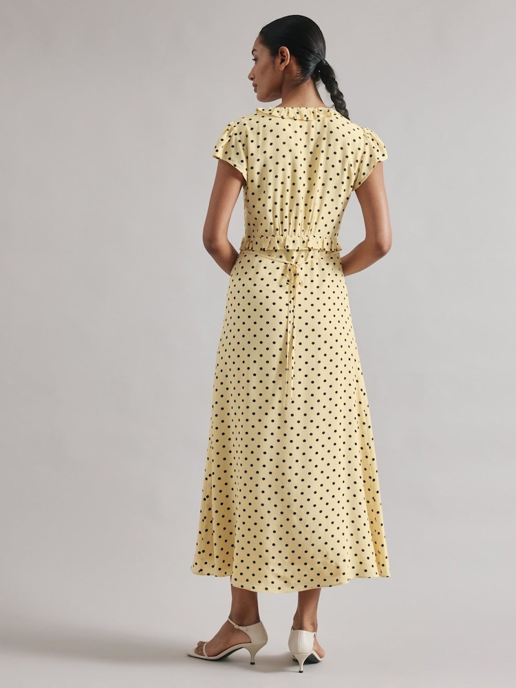 Albaray Yellow Spot Midi Dress - Image 2 of 6