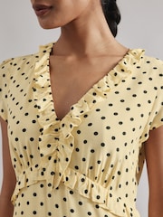 Albaray Yellow Spot Midi Dress - Image 3 of 6