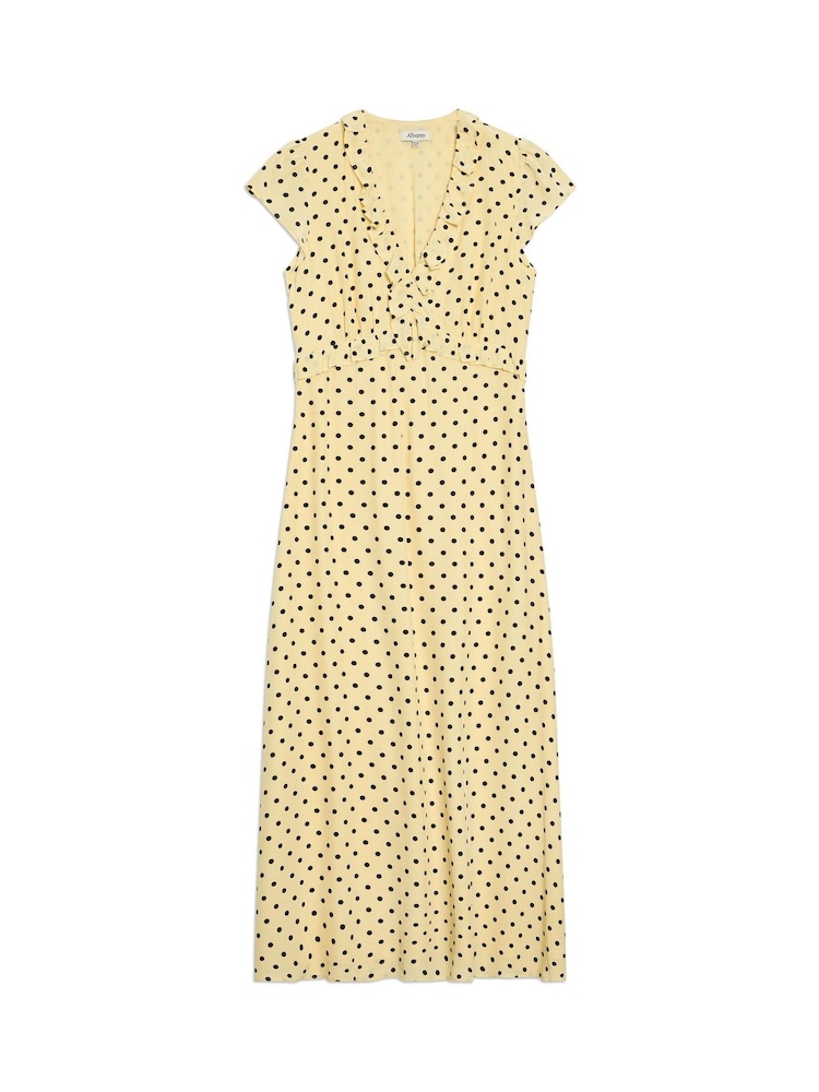 Albaray Yellow Spot Midi Dress - Image 6 of 6
