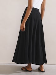 Albaray Cheesecloth Maxi 100% Cotton Black Skirt - Image 2 of 5