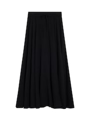 Albaray Cheesecloth Maxi 100% Cotton Black Skirt - Image 5 of 5