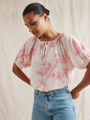 Albaray Pink Kimono Floral Top - Imagen 1 de 4