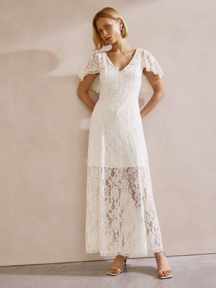 Albaray Cream Lace Cape Maxi Dress - Изображение 1 из 5