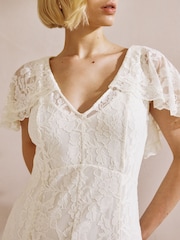 Albaray Cream Lace Cape Maxi Dress - Изображение 3 из 5