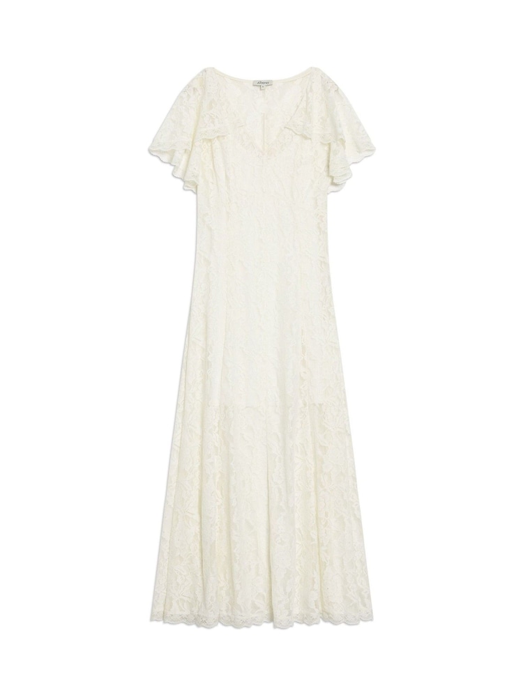 Albaray Cream Lace Cape Maxi Dress - Изображение 5 из 5
