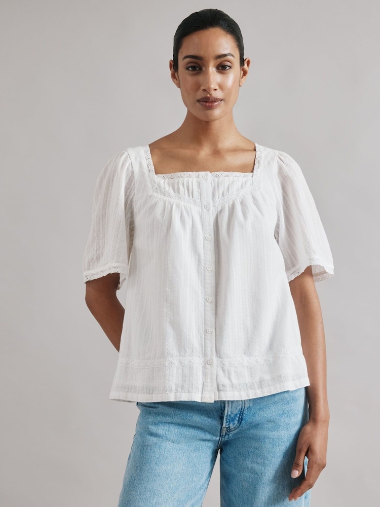 Albaray Cream 100% bombaž Dobby Top - Slika 1 iz 4 Albaray Cream 100% bombaž Dobby Top - Slika 1 iz 4