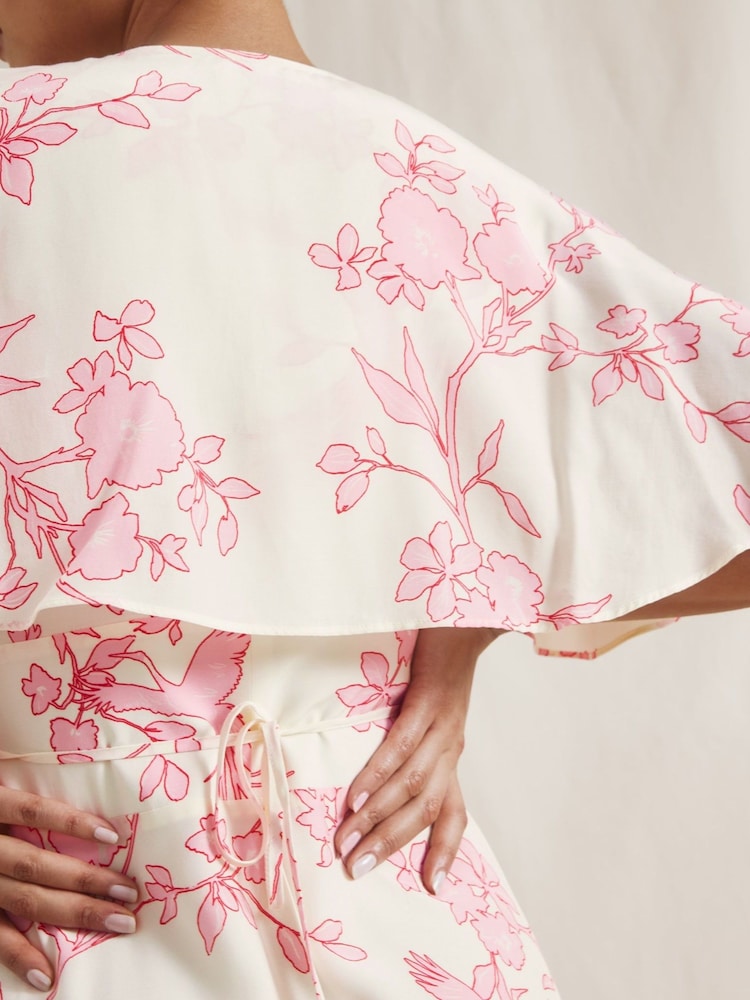 Albaray Pink Kimono Floral Dress - Image 4 of 6