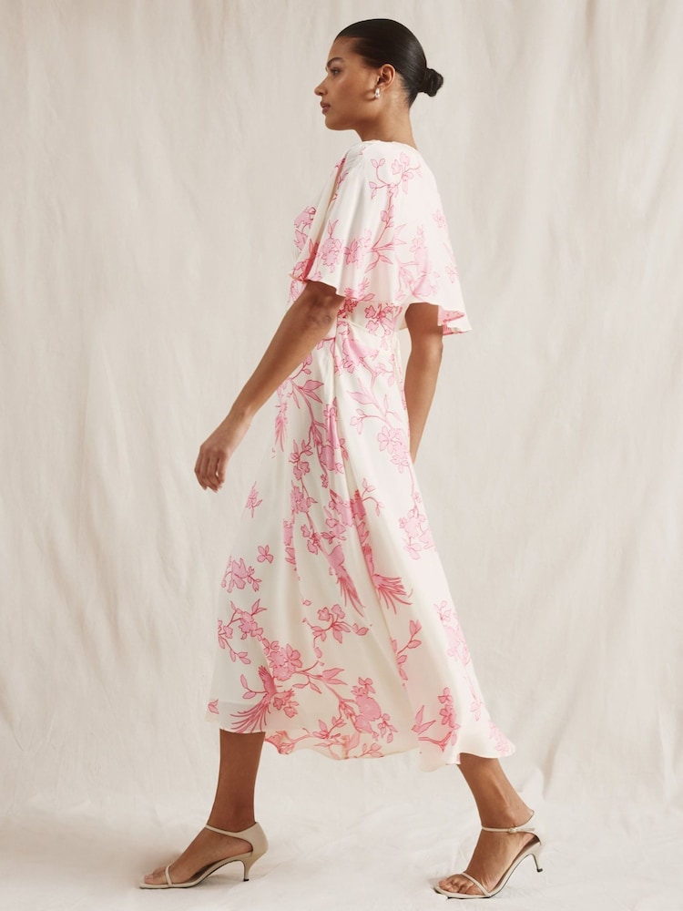Albaray Pink Kimono Floral Dress - Image 5 of 6