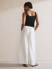 Albaray Stripe Drawstring White Trousers - Image 2 of 5