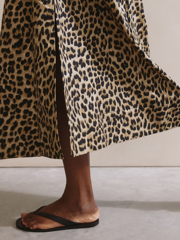 Albaray Animal 100% Cotton Brown Skirt - Image 4 of 6