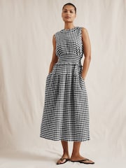 Albaray Gingham Black Dress - Image 1 of 5