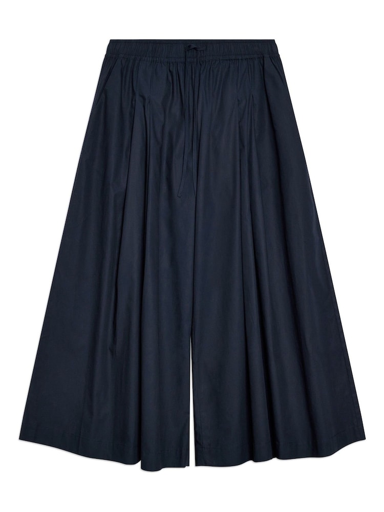 Albaray Blue Super Wide Leg 100% Cotton Culottes - Image 5 of 5
