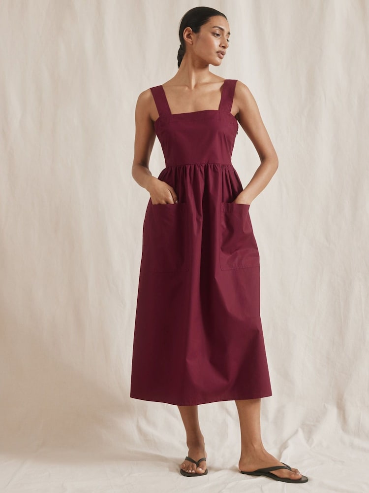 Albaray Red 100% Organic Cotton Apron Dress - Image 2 of 5