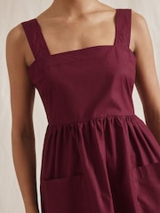 Albaray Red 100% Organic Cotton Apron Dress - Image 4 of 5