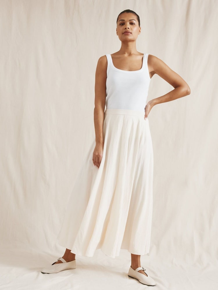 Albaray Cream Full Maxi Skirt - Image 1 of 5