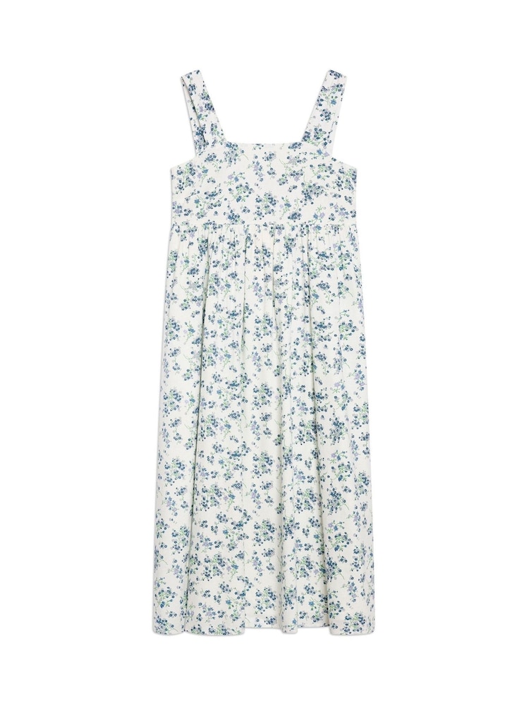Albaray weißes Leinen-Sundress mit Blütendruck - Bild 5 von 5 Albaray weißes Leinen-Sundress mit Blütendruck - Bild 5 von 5