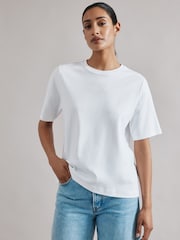 Albaray Boxy 100% Cotton White T-Shirt - صورة 1 من 5
