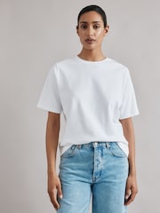 Albaray Boxy 100% Cotton White T-Shirt - صورة 4 من 5