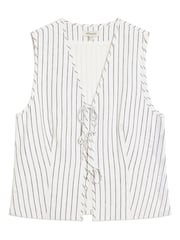 Albaray Stripe Linen Tie White Waistcoat - Image 5 of 5
