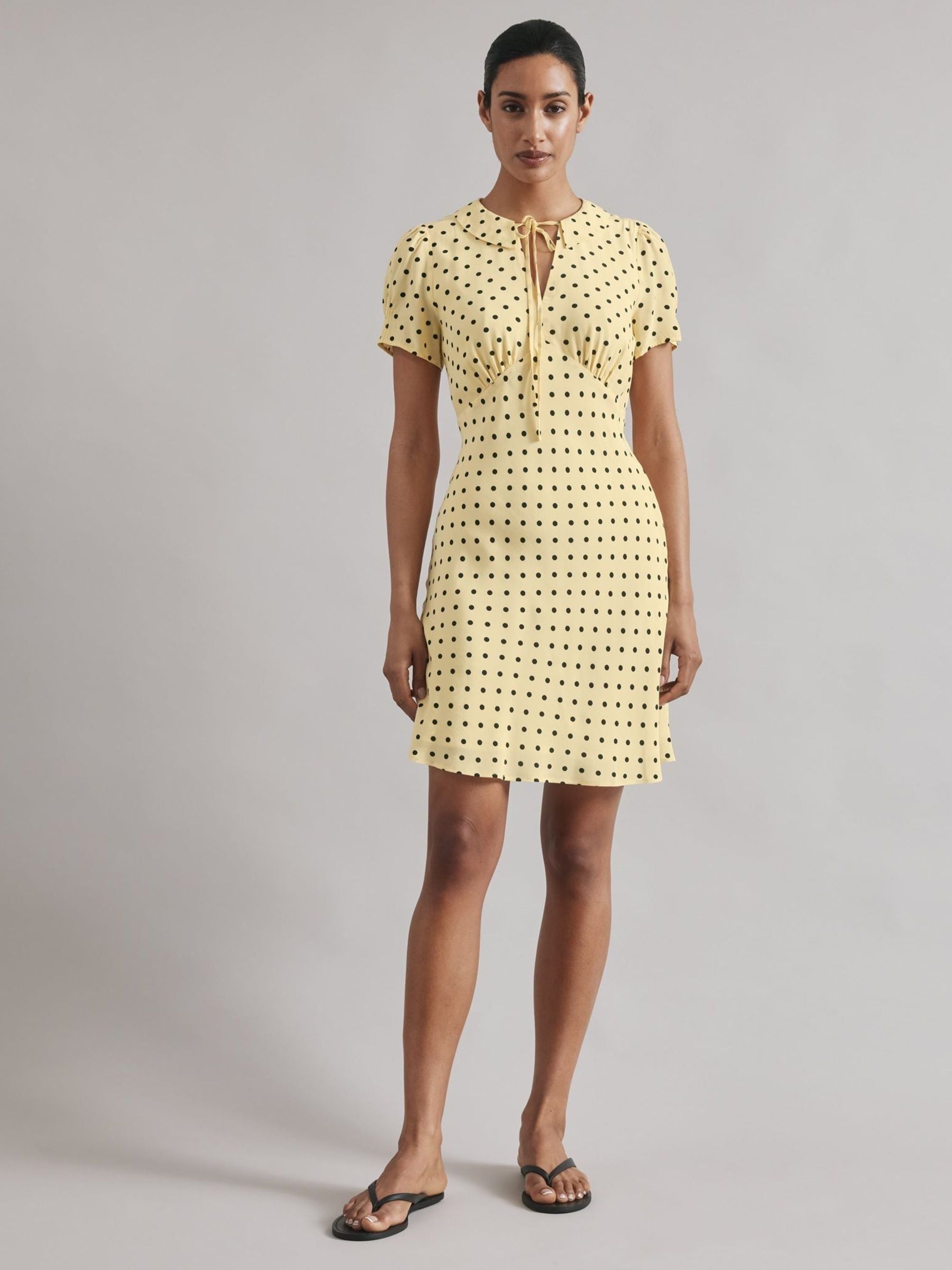 Albaray Yellow Spot Mini Dress