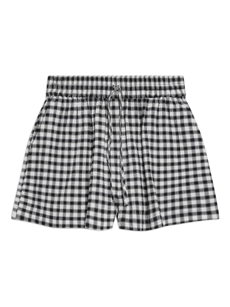 Albaray Gingham Black Shorts - Image 5 of 5 Albaray Gingham Black Shorts - Image 5 of 5