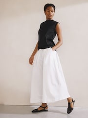 Albaray Super Wide Leg 100% Organic Cotton White Culottes - Image 1 of 4