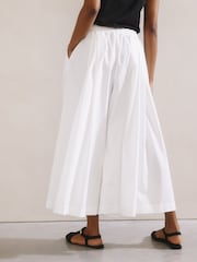 Albaray Super Wide Leg 100% Organic Cotton White Culottes - Image 2 of 4