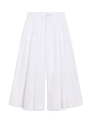 Albaray Super Wide Leg 100% Organic Cotton White Culottes - Image 4 of 4