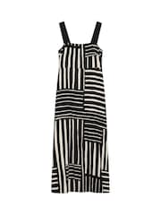 Albaray Patchwork Stripe Wide Strap Black Sundress - Image 6 of 6