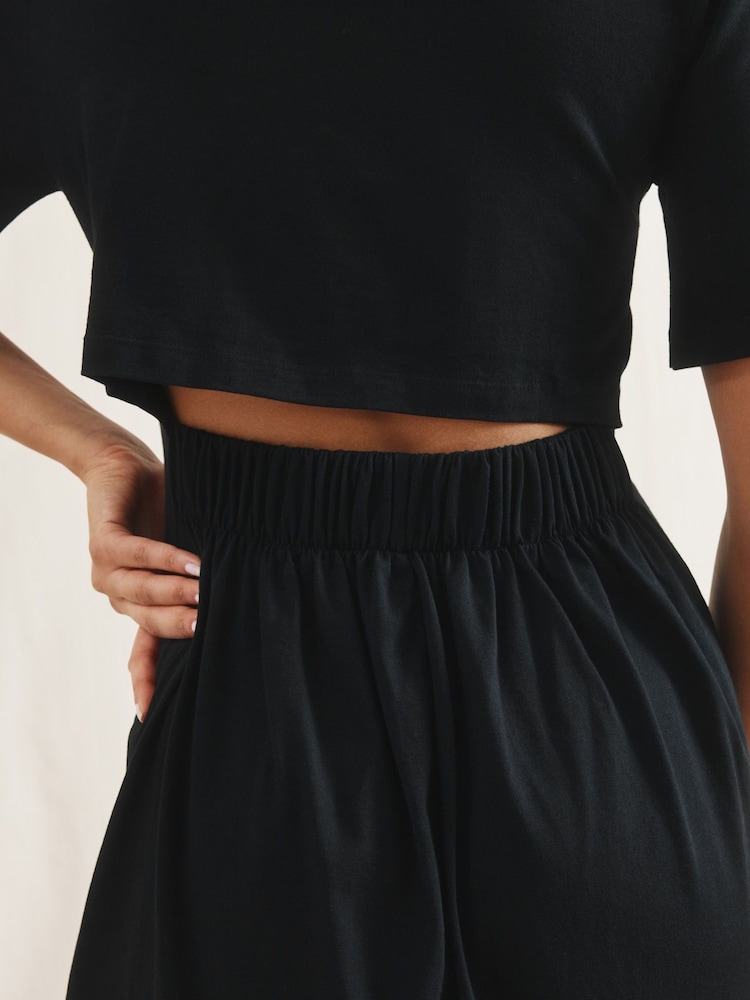 Albaray Open Back 100% Cotton Black Dress - Image 3 of 4