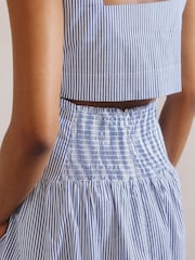 Albaray Blue Ticking Stripe Sun Dress - Image 3 of 4