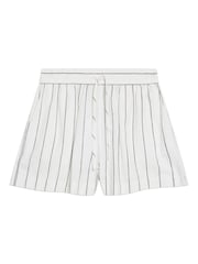 Albaray Wide Stripe Linen White Shorts - Image 6 of 6