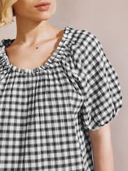Albaray Gingham Black Blouse - Bild 3 von 5