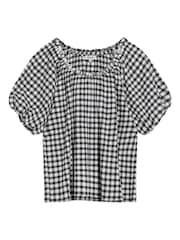 Albaray Gingham Black Blouse - Bild 5 von 5
