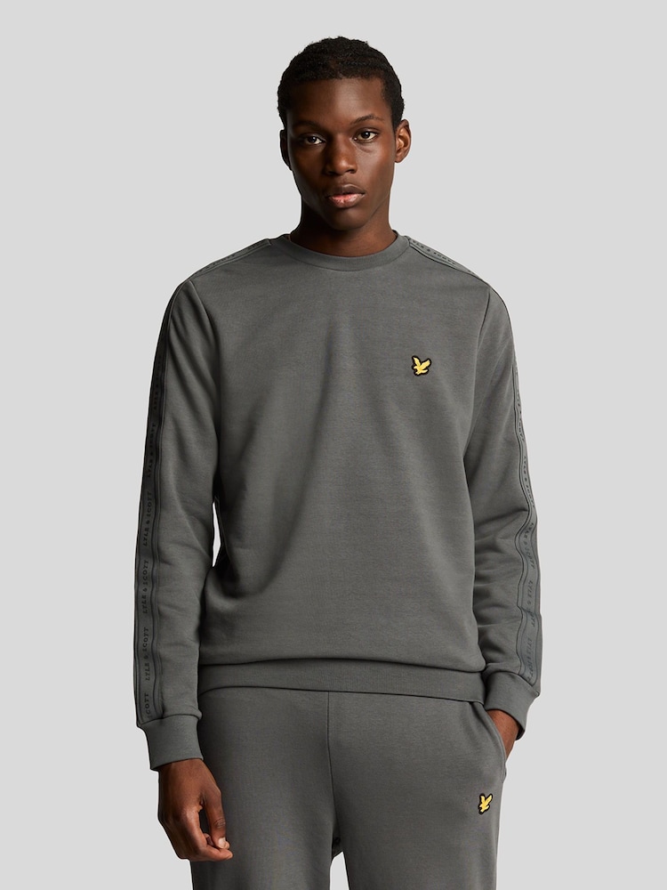 Lyle & Scott Grey Tape Crew Neck Joggers - Image 1 of 5