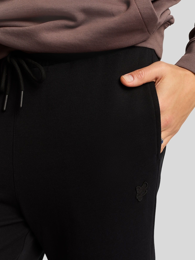 Lyle & Scott Black 100% Cotton Superfine Slim Sweatpants - Image 2 of 5